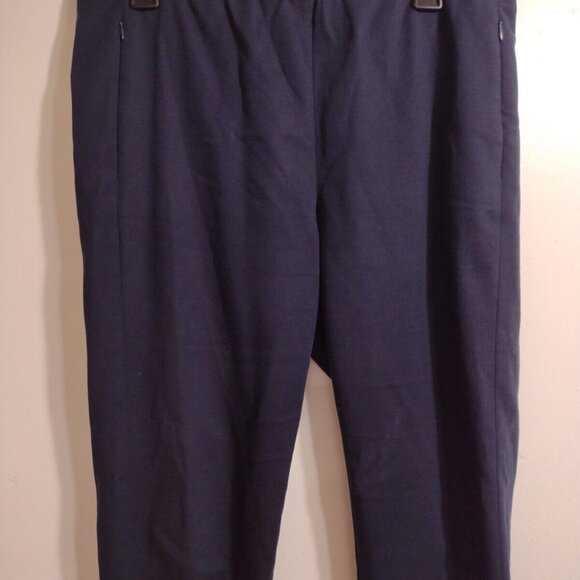 J JILL Blue Elastic Waist Pull On Women's Pants W Zip Front Pockets Size 10 - Picture 2 of 10